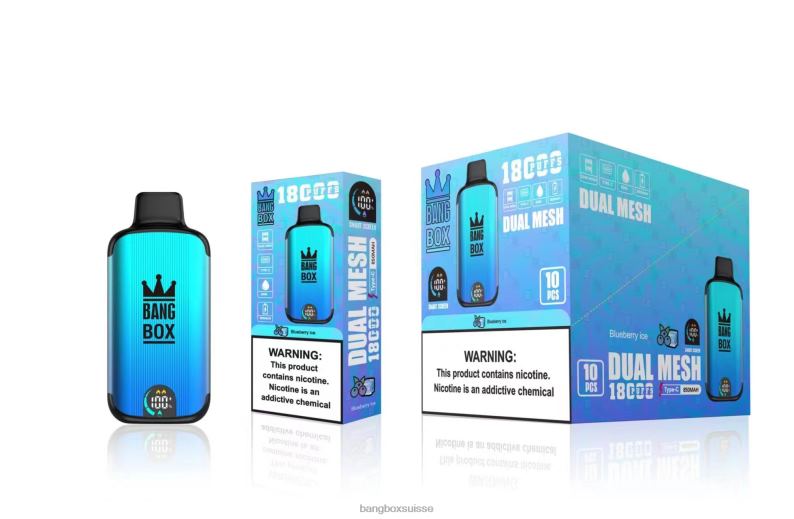 Bang Box Genève - Bang Box 18000 bouffées J80R490 glace aux myrtilles