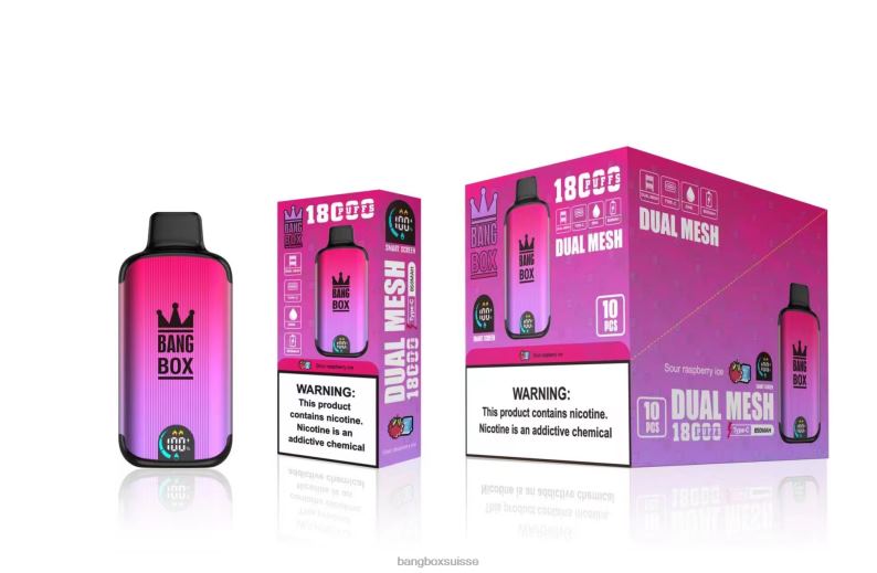 Bang Box Puff - Bang Box 18000 bouffées J80R498 glace à la framboise aigre