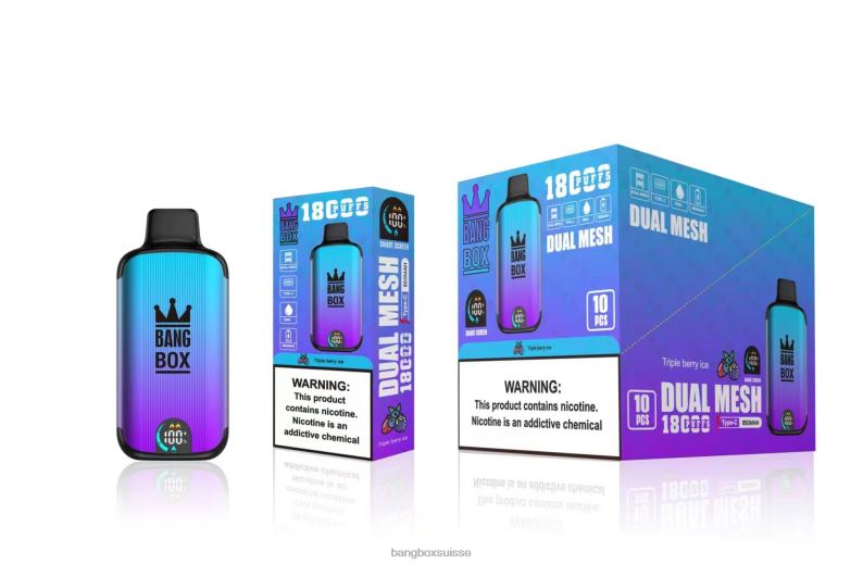 Cigarette Bang Box - Bang Box 18000 bouffées J80R495 glace aux trois baies
