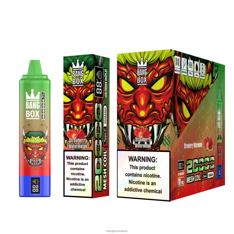Bang Box Avis - Bang Box Écran intelligent de 20 000 bouffées J80R452 pastèque fraise