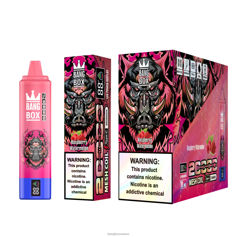 Bang Box Prix - Bang Box Écran intelligent de 20 000 bouffées J80R453 pastèque framboise