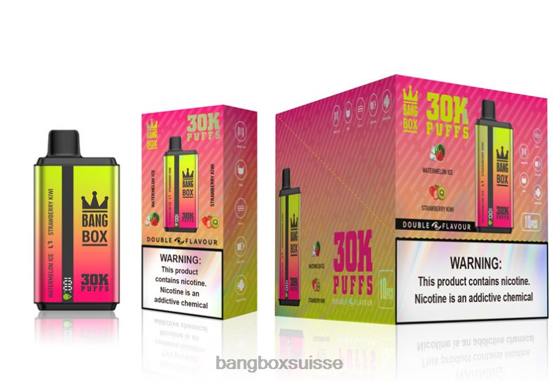 Cigarette Bang Box - Bang Box 30 000 bouffées double saveurs J80R462 glace pastèque & fraise kiwi