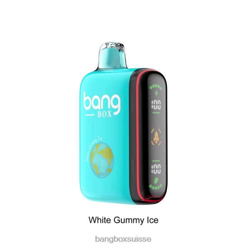 Bang Box Avis - Bang Box Affichage de puissance intelligent de 9 000 à 18 000 bouffées J80R430 glace gommeuse blanche