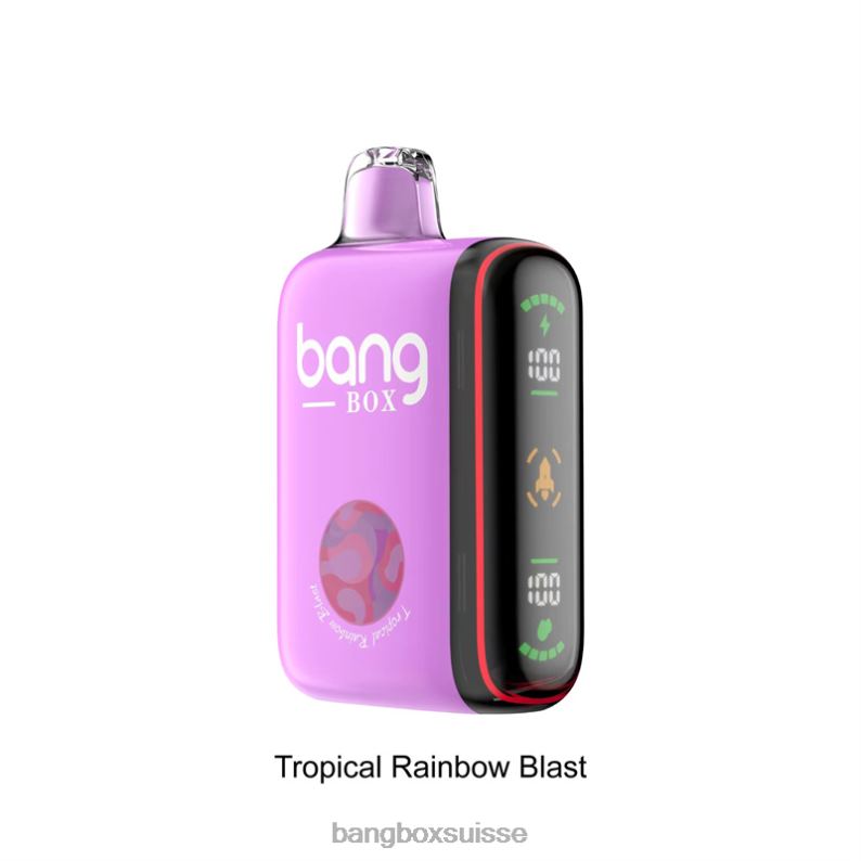 Bang Box Zurich - Bang Box Affichage de puissance intelligent de 9 000 à 18 000 bouffées J80R436 explosion d'arc-en-ciel tropical