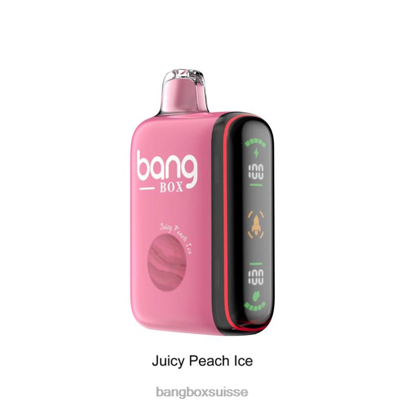 Cigarette Bang Box - Bang Box Affichage de puissance intelligent de 9 000 à 18 000 bouffées J80R429 glace à la pêche juteuse