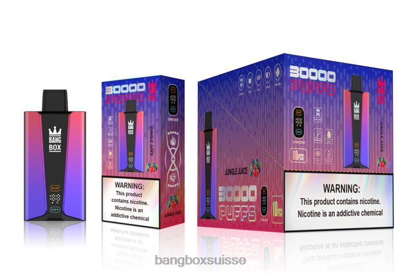 Bang Box Suisse - Bang Box Écran intelligent de 30 000 bouffées J80R478 jus de jungle