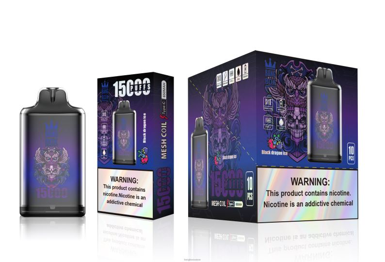 Puff Bang Box Avis - Bang Box s1-15000 bouffées J80R4110 glace de dragon noir